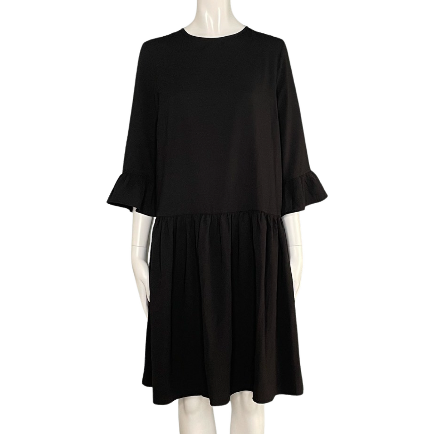 Vestido Jaceyduprie Pliegues Negro - Talla S