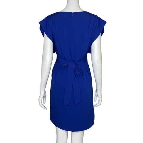 Vestido Eliza J Mangas Puff Midi Azul - Talla 2