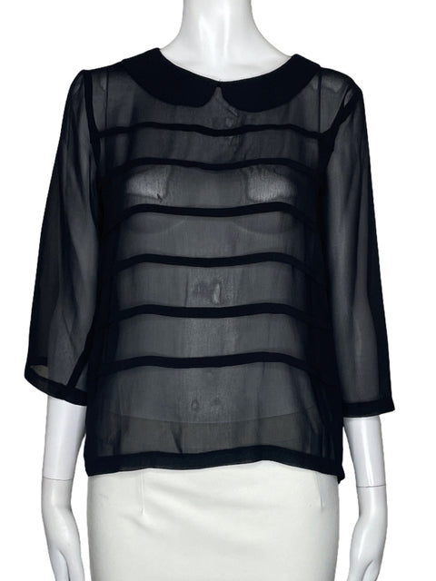 Blusa Friday's Transparente Negro-Talla M