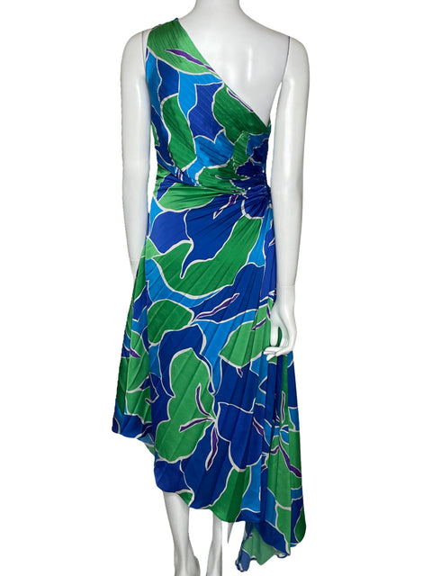 Vestido She+Sky Plisado Cut Out Azul-Talla M