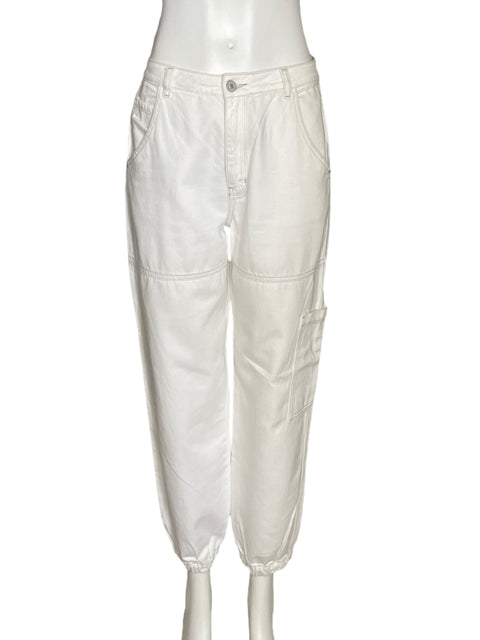 Pantalón Naf Naf Bolsillos Blanco - Talla 6