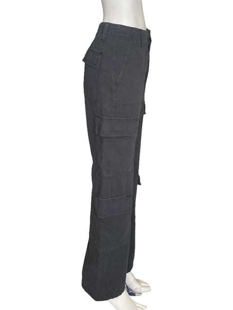 Pantalon Zara Cargo Bolsillos Gris - Talla 4