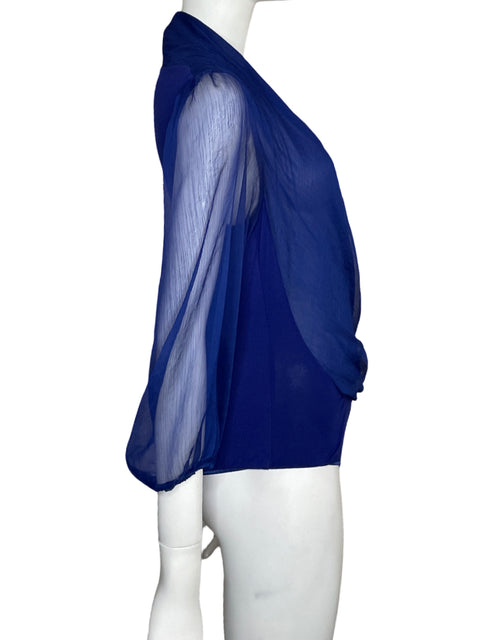 Body Gracia Escote Pronunciado Azul-Talla S