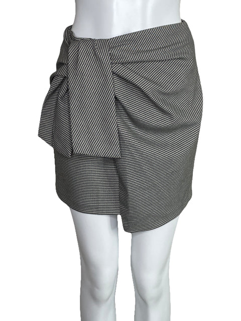Falda Zara Pata De Gallo Mini Negro-Talla S