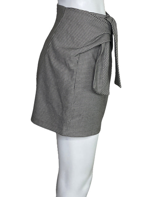 Falda Zara Pata De Gallo Mini Negro-Talla S