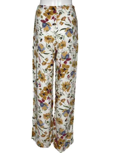 Pantalón Zocca Floral Blanco-Talla 8