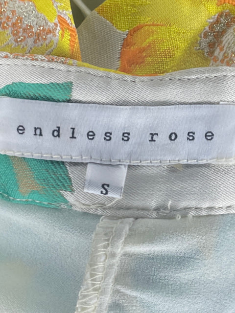 Short Endless Rose Flores Blanco-Talla S