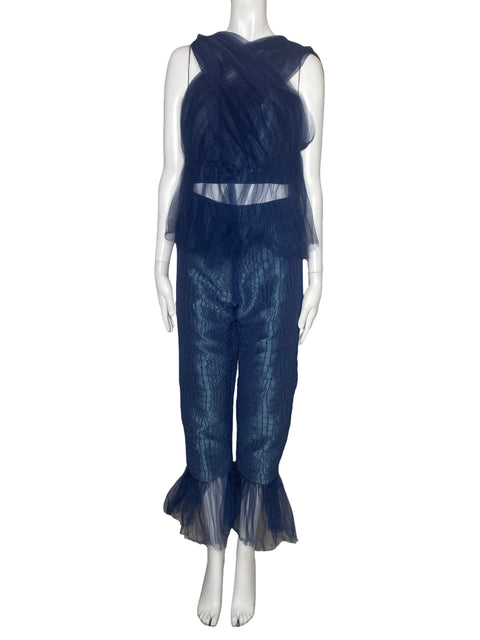 Set San Malo Top+Pantalon Azul-Talla M