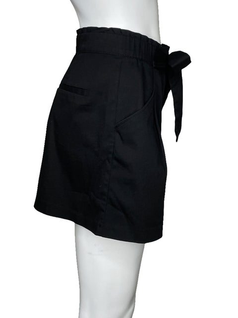 Short Zara Cinturón Bolsillos Negro-Talla S
