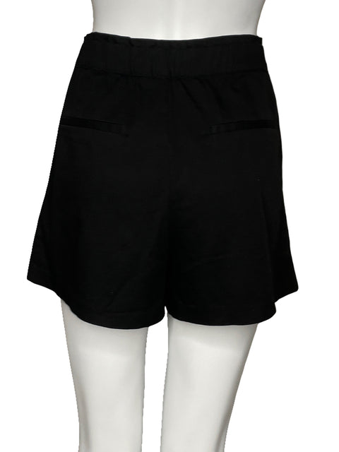 Short Zara Cinturón Bolsillos Negro-Talla S