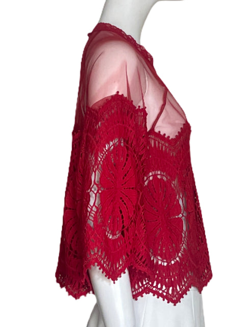 Top Joy & Co  Encaje Rojo-Talla M
