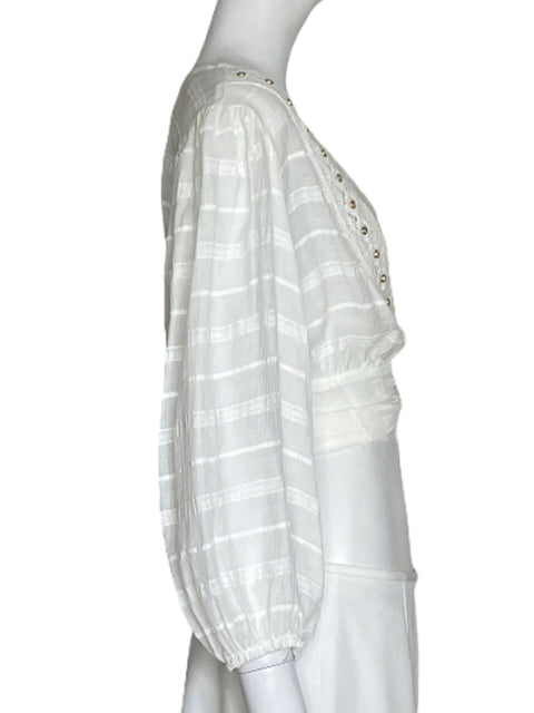 Top Studio F Manga Larga Blanco-Talla XS