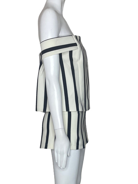 Romper Top Shop Rayas Blanco-Talla 6