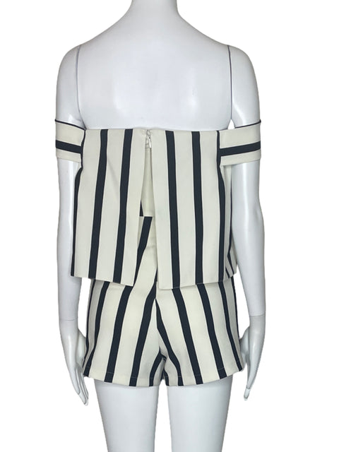 Romper Top Shop Rayas Blanco-Talla 6