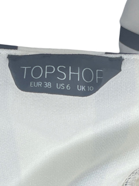 Romper Top Shop Rayas Blanco-Talla 6