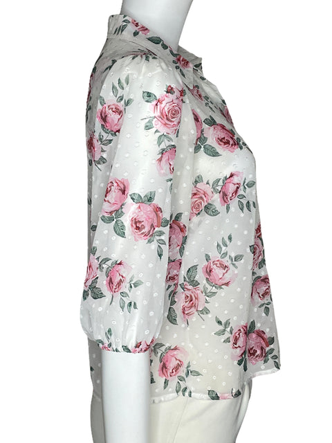 Camisa Camila Floral Bombacha Blanco-Talla 2