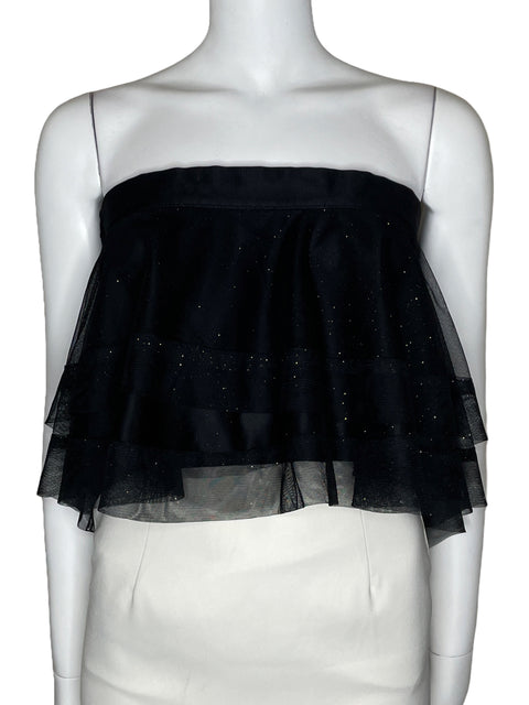 Top Andrea Ayala Strapless Brillante Negro-Talla U