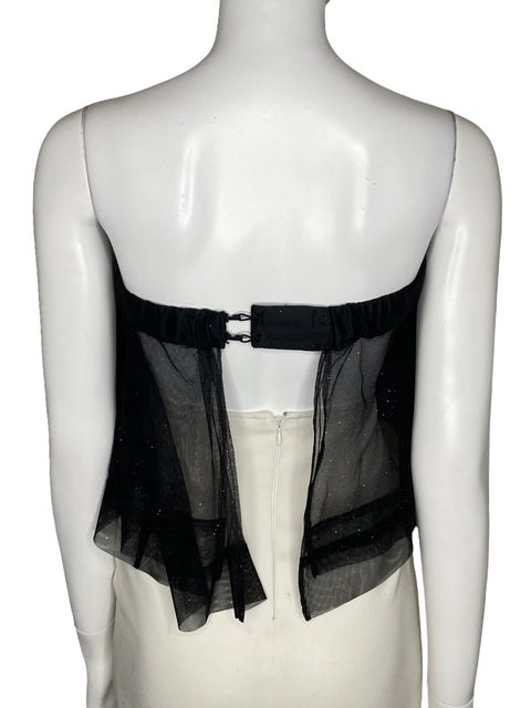Top Andrea Ayala Strapless Brillante Negro-Talla U
