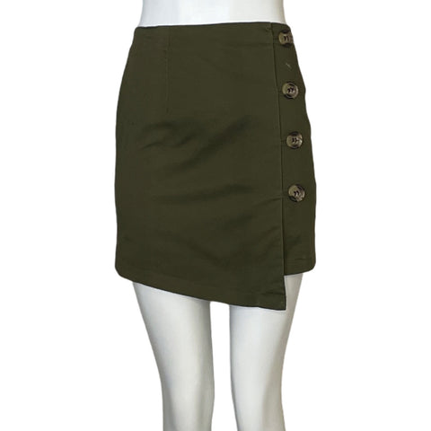 Falda Asos Mini Botones Verde-Tallla 2
