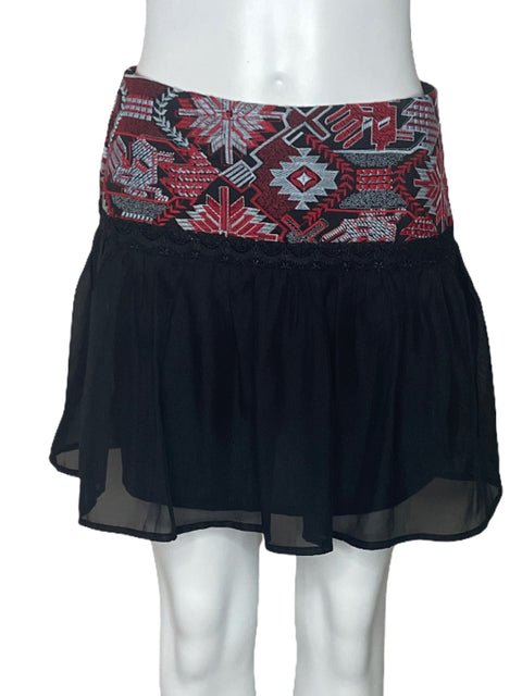 Falda Endless Rose Mini Bordado Negro-Talla S