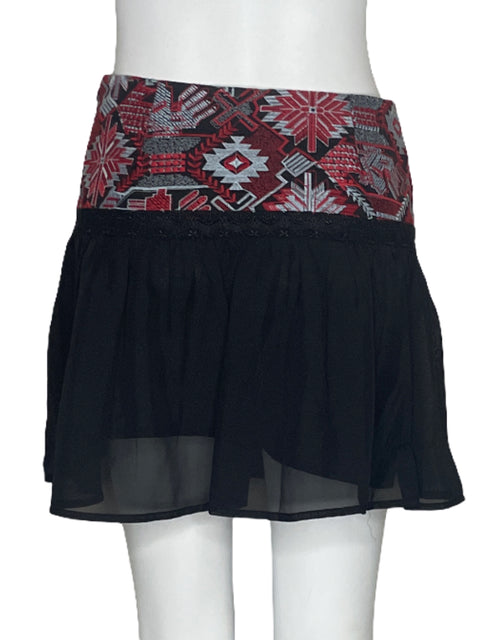 Falda Endless Rose Mini Bordado Negro-Talla S