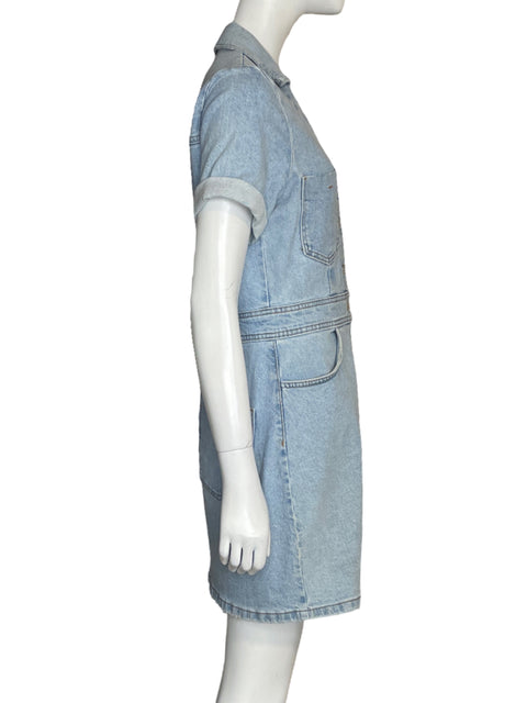 Vestido Zara Camisero Jeans Azul-Talla M