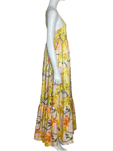 Vestido Michelle Forero Estampado Amarillo-Talla M
