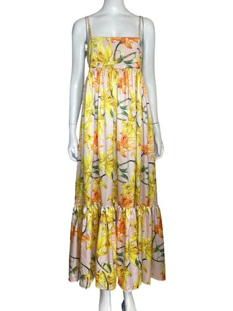 Vestido Michelle Forero Estampado Amarillo-Talla M