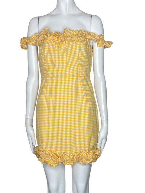 Vestido Lovers+Friends Cuadros Amarillos-Talla S