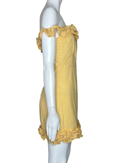 Vestido Lovers+Friends Cuadros Amarillos-Talla S