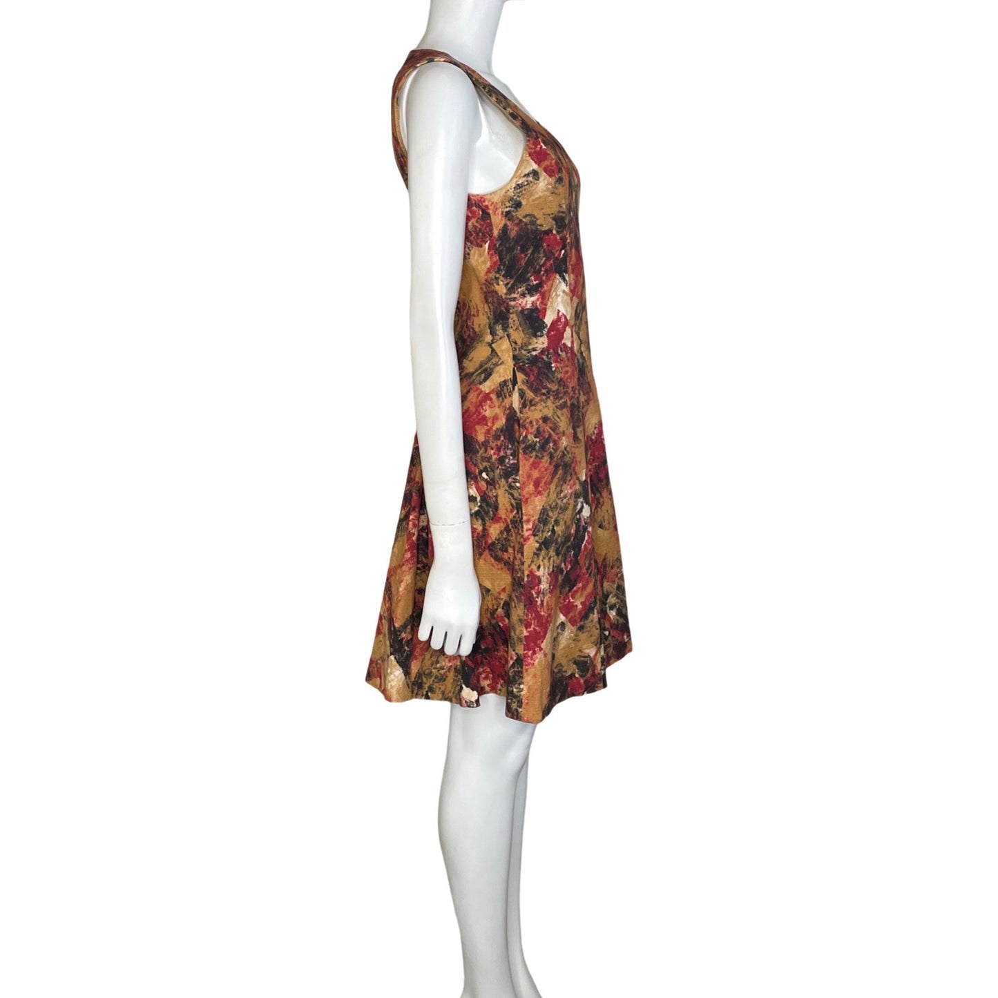 Vestido LaVia18 Cuello V Sin Mangas Beige-Talla 
40