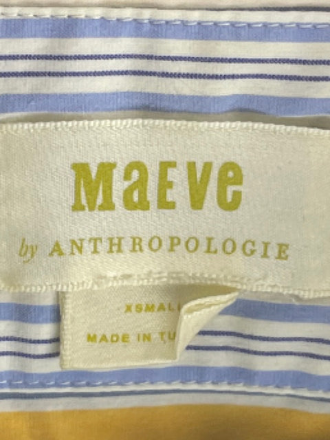 Vestido Maeve By Anthropologie Camisero Rayas Rosado-Talla XS