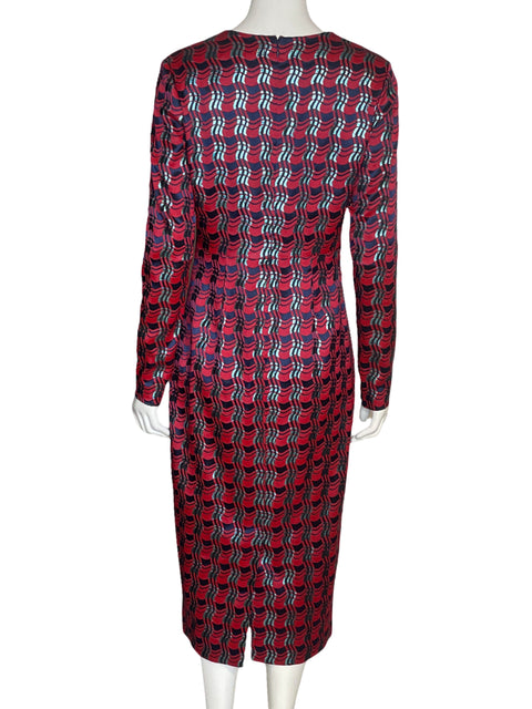 Vestido Diane Von Furstenberg Midi Rojo-Talla 6