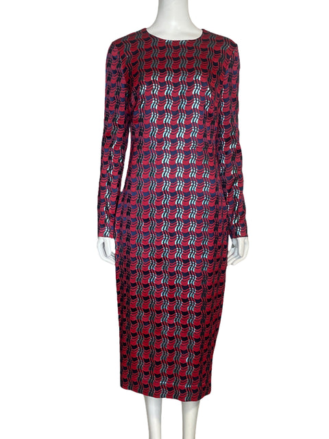 Vestido Diane Von Furstenberg Midi Rojo-Talla 6