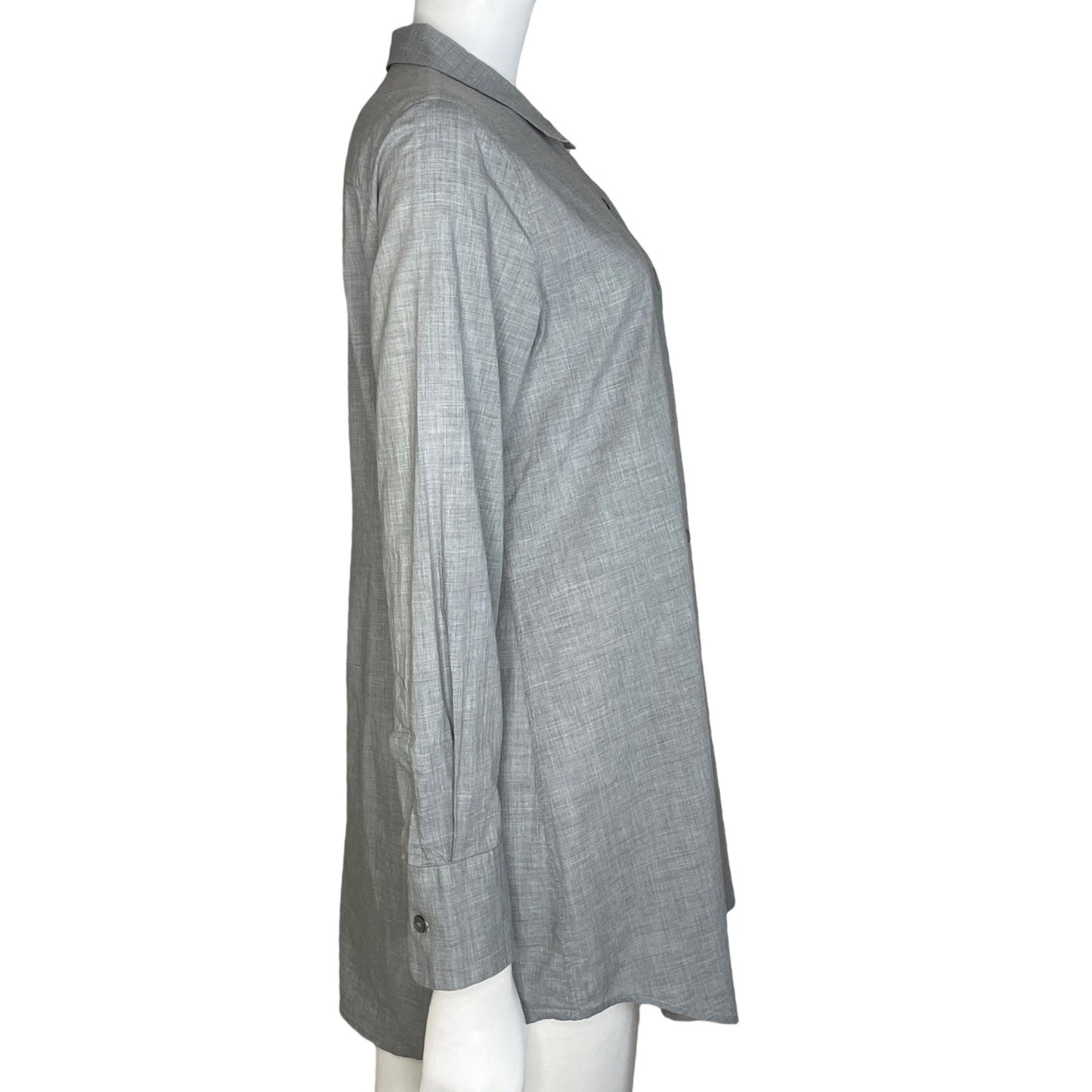 Camisa Theory Bolsillo Manga Larga Gris-Talla L
