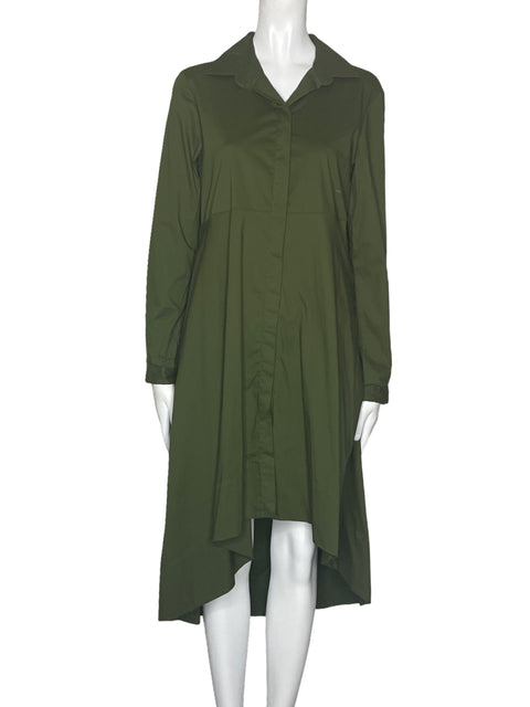 Vestido Michelle Forero Camisero Verde-Talla S