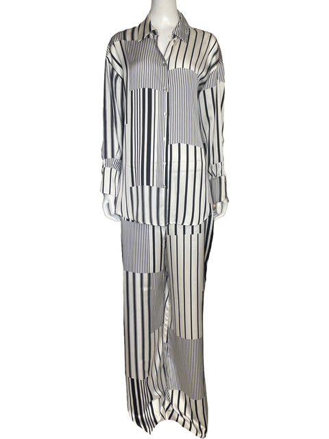 Set A/W Woman Rayas Negro-Talla M