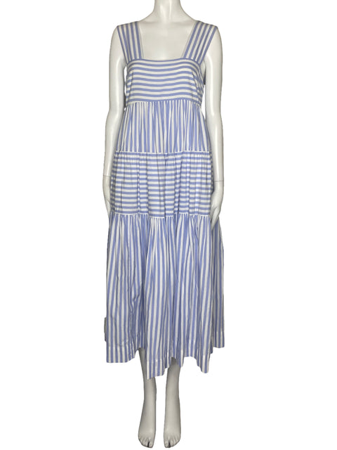 Vestido By Anthropologie Rayas Blanco-Talla S