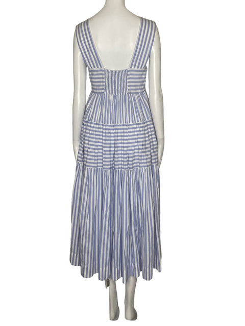 Vestido By Anthropologie Rayas Blanco-Talla S