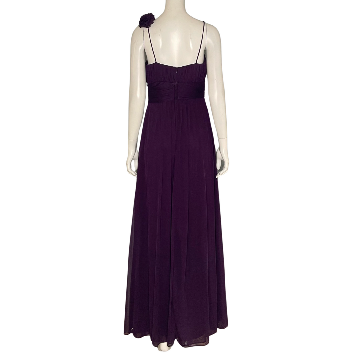 Vestido Caché Pliegues Morado - Talla 8