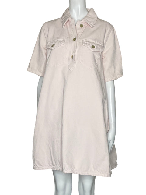 Vestido Ganni Mini Bolsillo Rosado-Talla 36
