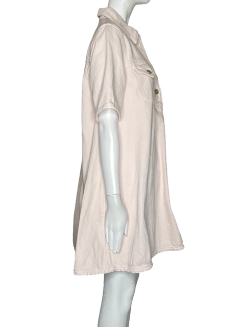 Vestido Ganni Mini Bolsillo Rosado-Talla 36