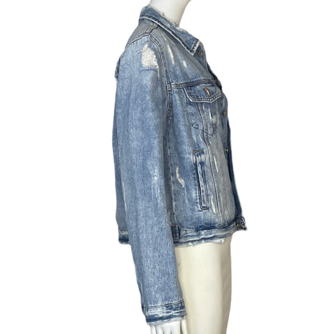 Chaqueta Zara Rasgado Denim Azul -Talla L