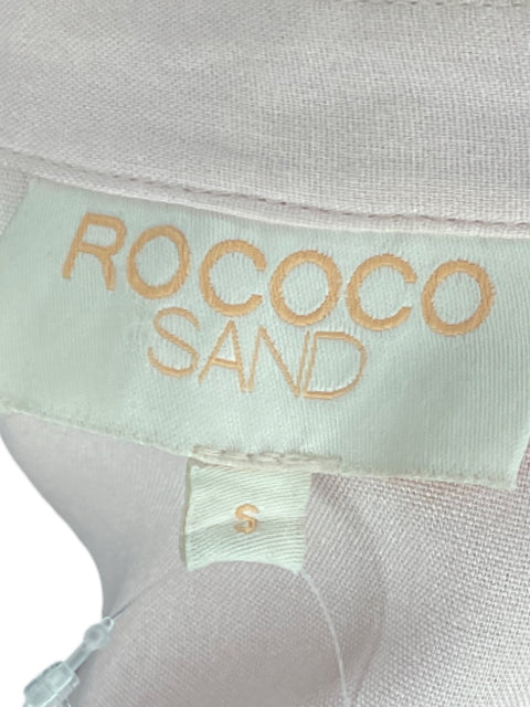 Vestido Rococo Sand Metalizado Estampado Rosado-Talla S