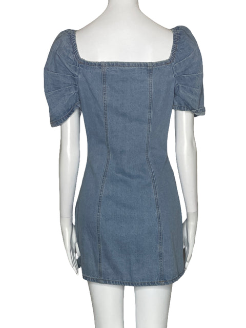 Vestido C/Meo Collective Mini Botones Azul-Talla XS