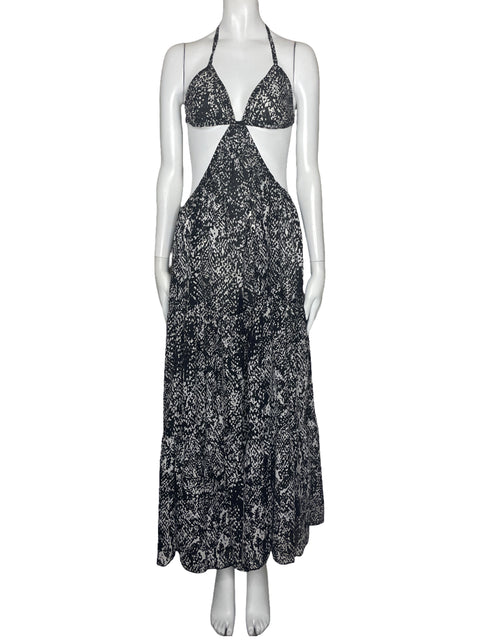 Vestido Tesoro TPS Maxi Tiras Negro-Talla S
