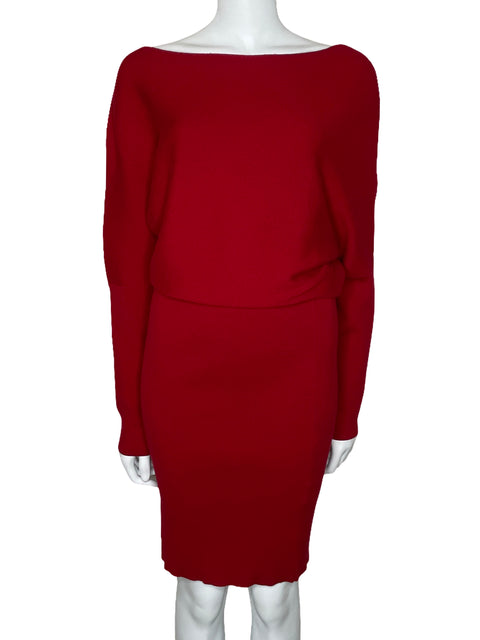 Vestido Banana Republic Acanalado Mini Rojo-Talla S