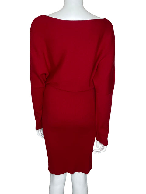 Vestido Banana Republic Acanalado Mini Rojo-Talla S
