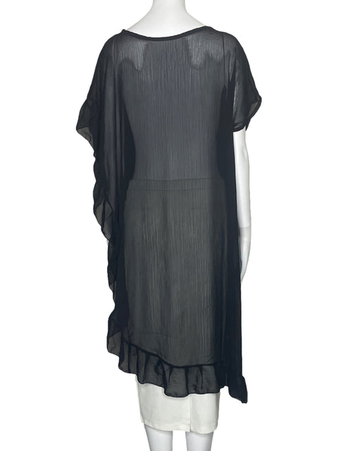 Salida Tesoro Vuelo Transparente Negro-Talla S