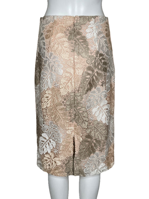Falda Calvin Klein Midi Encaje Rosado-Talla 4